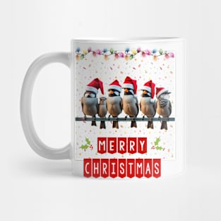 Bird with red cap on a rope Mug